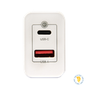 CARGADOR DE PARED ENTRADA DOBLE USB-C + USB-A 45W TECMASTER