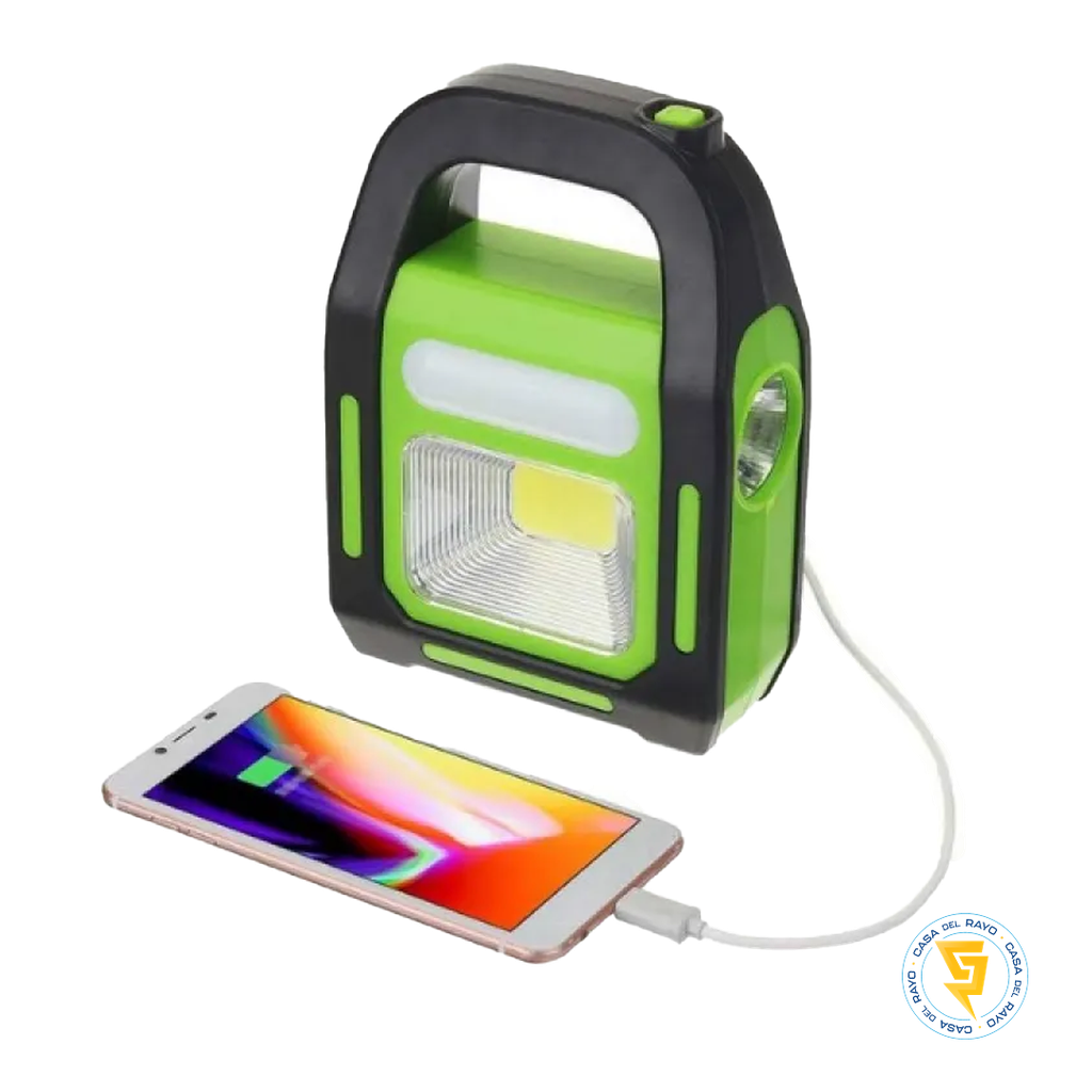 LINTERNA LED RECARGABLE USB/SOLAR 3W HURRY BOLT