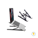 TECMASTER SOPORTE PLEGABLE AJUSTABLE PARA PORTÁTIL DE ALUMINIO COLOR NEGRO