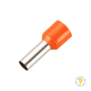 BOLSA TERMINAL FERRUL 4MM NARANJO EKOLINE - 100 UNIDADES