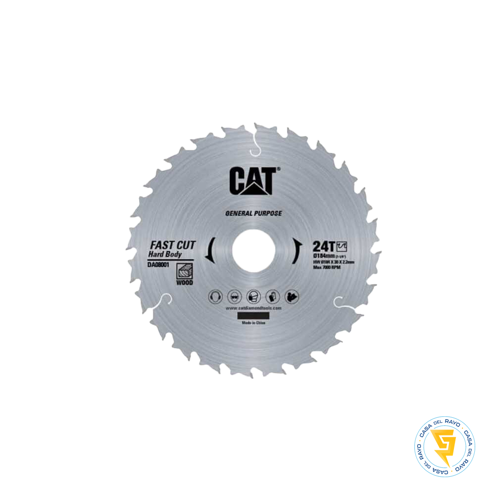 DISCO SIERRA CIRCULAR 7 1/4" 24 DIENTES CAT