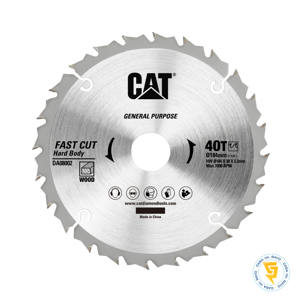 DISCO SIERRA CIRCULAR 7 1/4" 40 DIENTES CAT