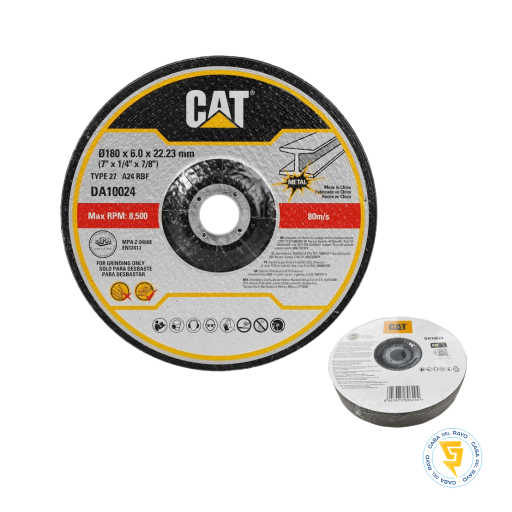 DISCO DESBASTE METAL 7" CAT