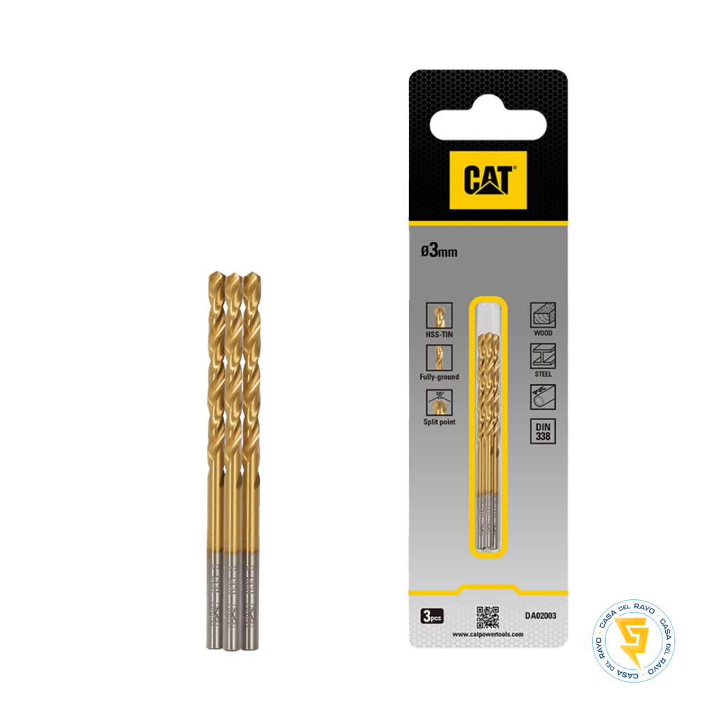 BROCA HSS TITANIO 3.0MM (PACK 3) CAT