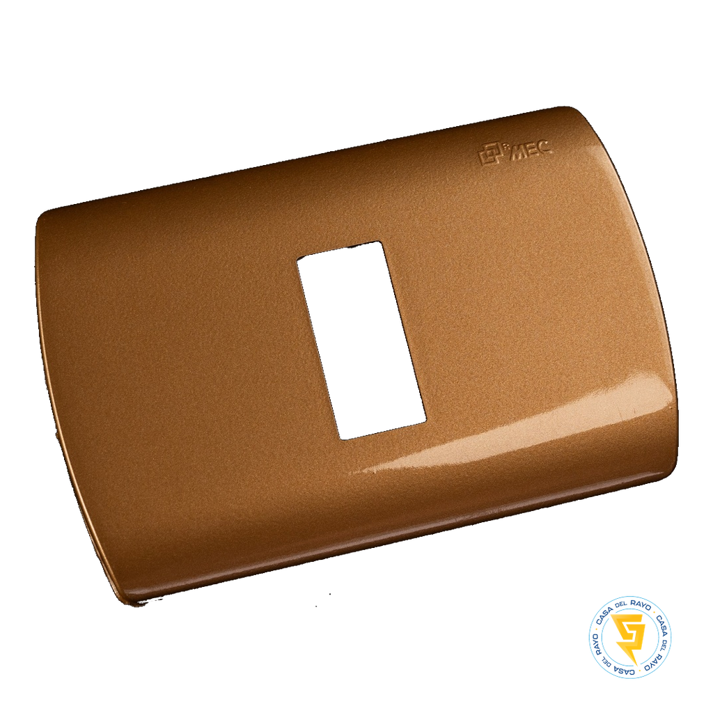 PLACA 1 MODULO ARIS DORADO MEC