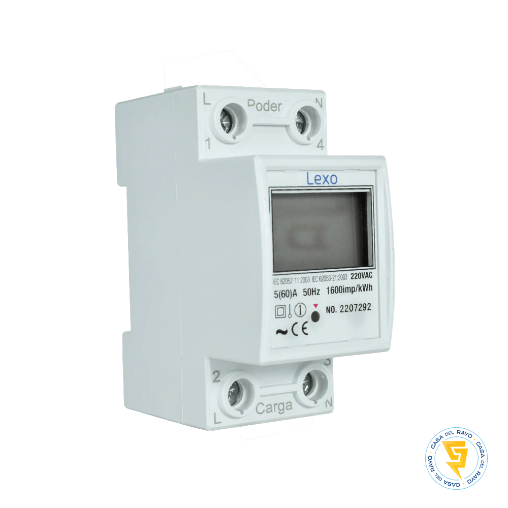 ANALIZADOR DE RED 5(60A) RIEL DIN LEXO