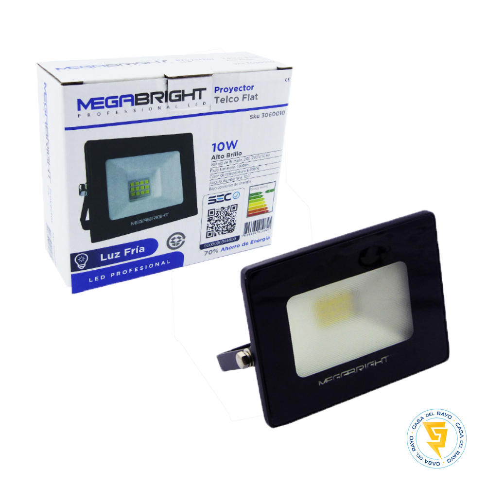PROYECTOR LED IP65 10W MEGABRIGHT 6.000K