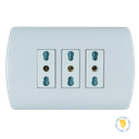 ENCHUFE HEMBRA TRIPLE 2P+T 10/16A COMPACTO ARIS PRO BLANCO MEC