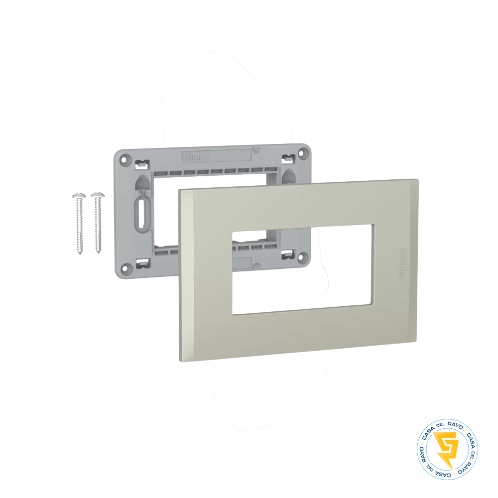 PLACA 3P CON SOPORTE TERRA NOBILE BTICINO