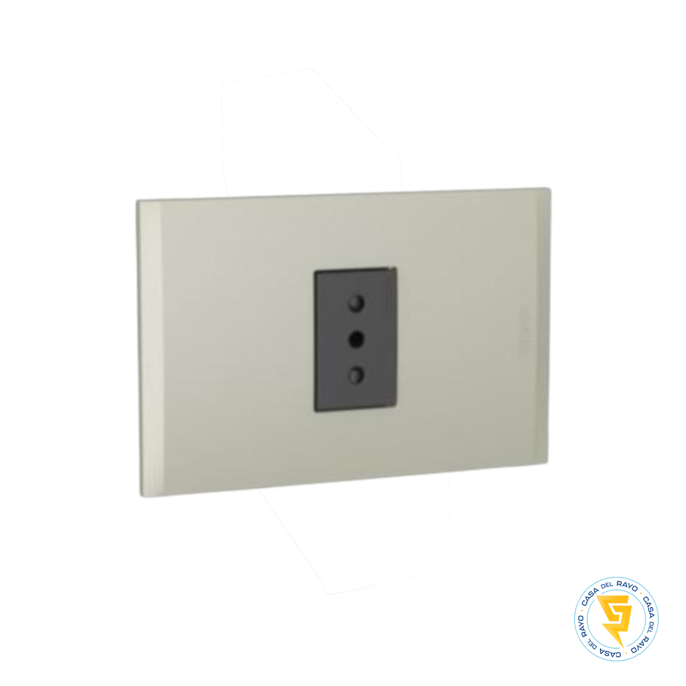 ENCHUFE SIMPLE EMBUTIDO 2P+T 10A ANTRACITA TERRA NOBILE BTICINO