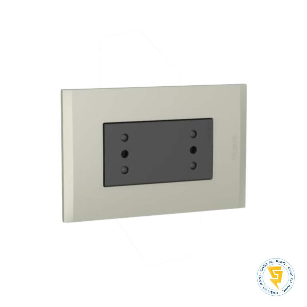 ENCHUFE DOBLE EMBUTIDO 2P+T 10A ANTRACITA TERRA NOBILE BTICINO