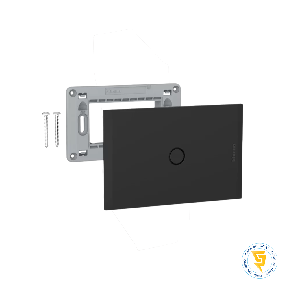 PLACA CIEGA CON SOPORTE BLACK NOBILE BTICINO