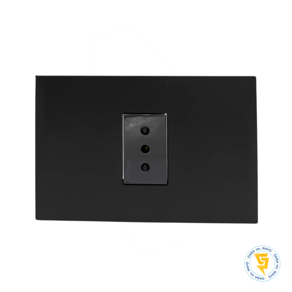 ENCHUFE SIMPLE EMBUTIDO 2P+T 10A ANTRACITA BLACK NOBILE BTICINO