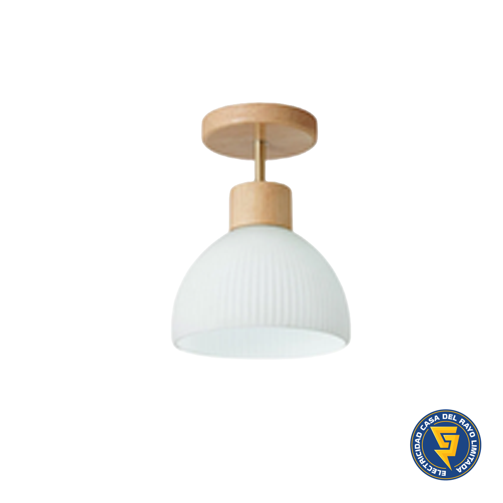 LAMPARA PORTA AMPOLLETA E27 D MODELO MADERA TAHTI II KONNERGIE