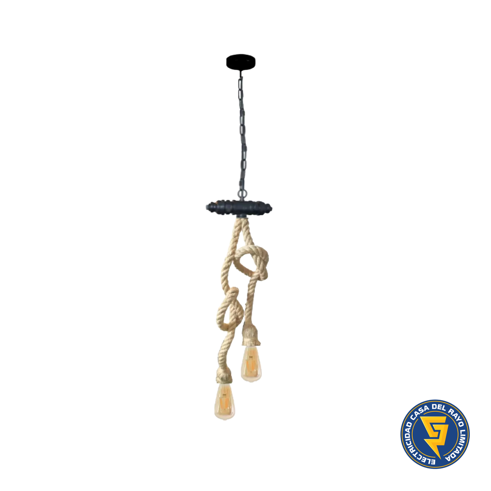 LAMPARA DE TECHO 2xE27 MODELO YUTE SINA KONNERGIE