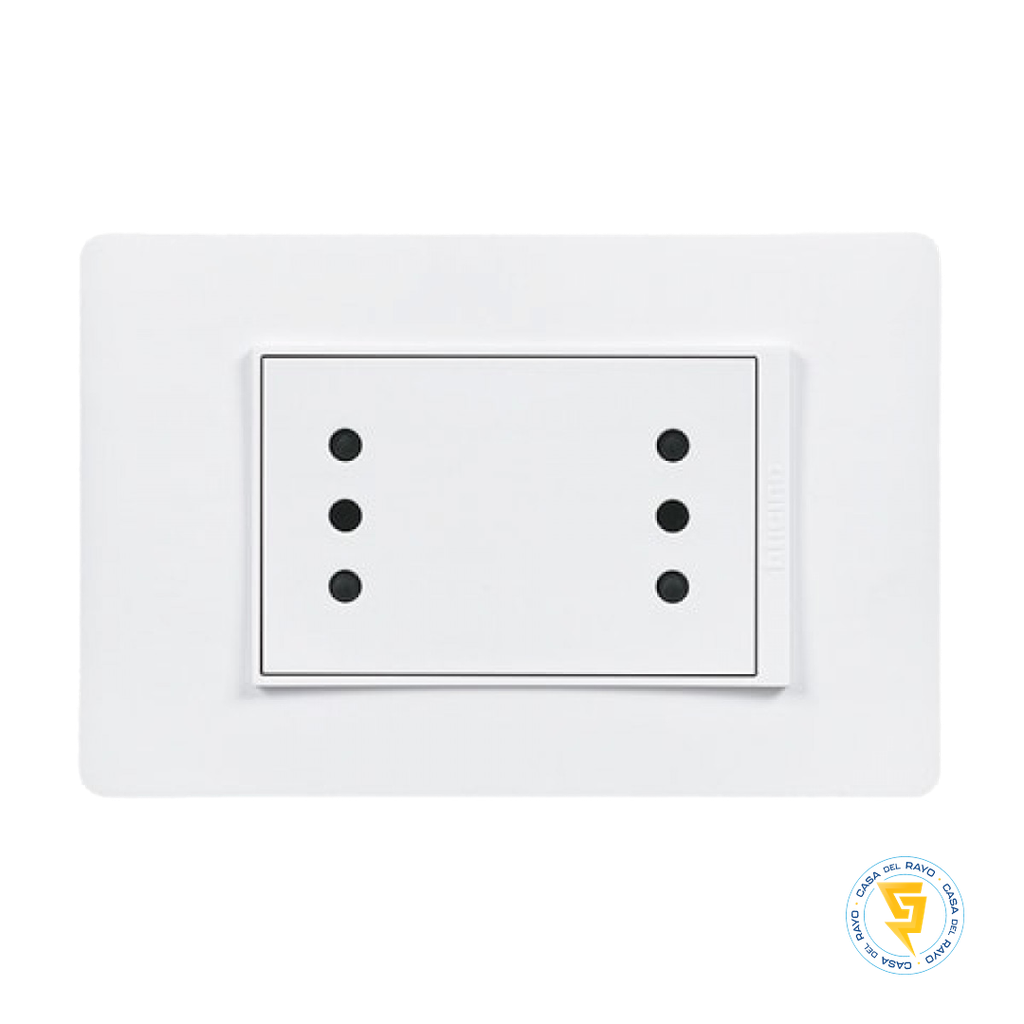 ENCHUFE DOBLE 10A COMPACTO LUZICA BLANCO BTICINO