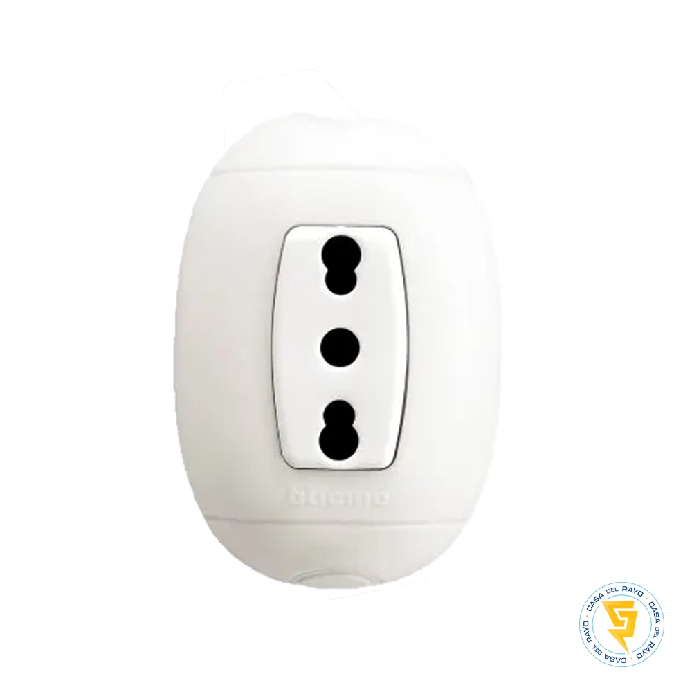 ENCHUFE SENCILLO 10/16A SOBREPUESTO LINEA OVAL BTICINO