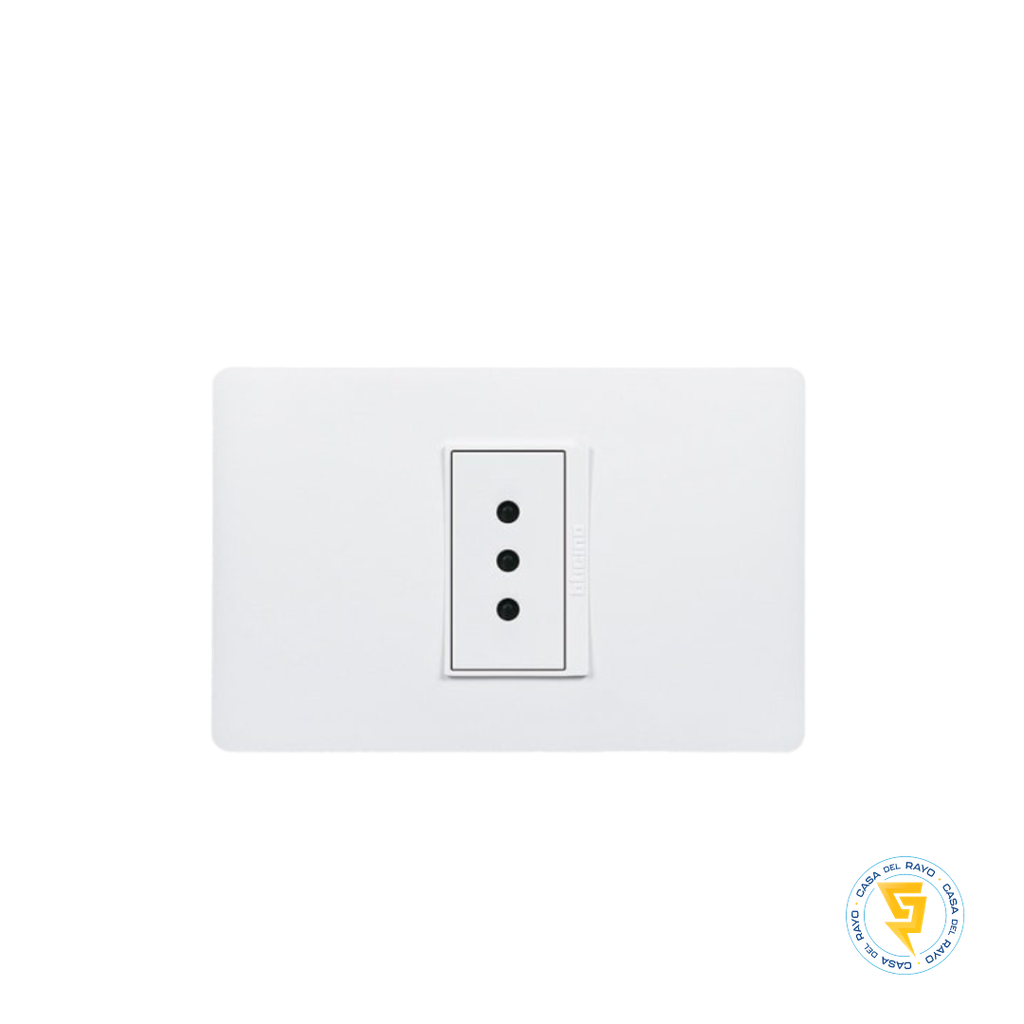 ENCHUFE SIMPLE 10A LUZICA BLANCO BTICINO