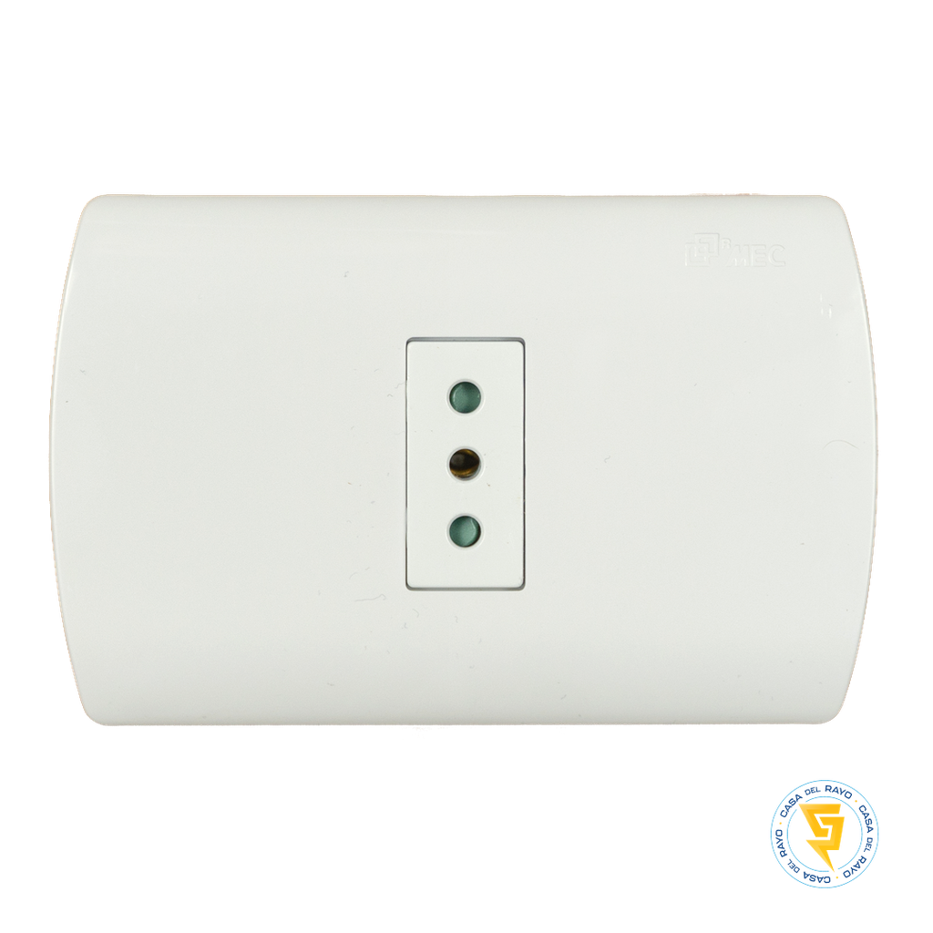 ENCHUFE HEMBRA SENCILLO 2P+T 10A ARIS BLANCO MEC