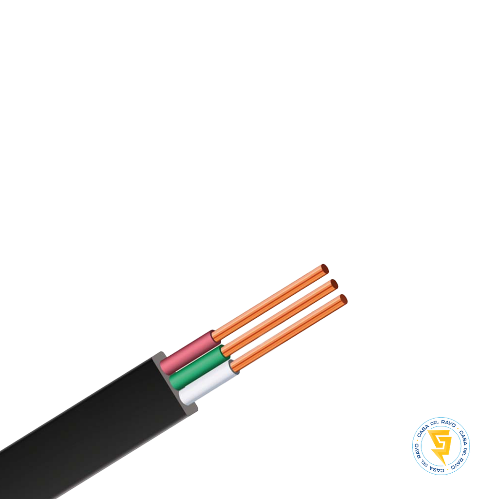 TRIFILAR 2X6MM + 4MM NEGRO