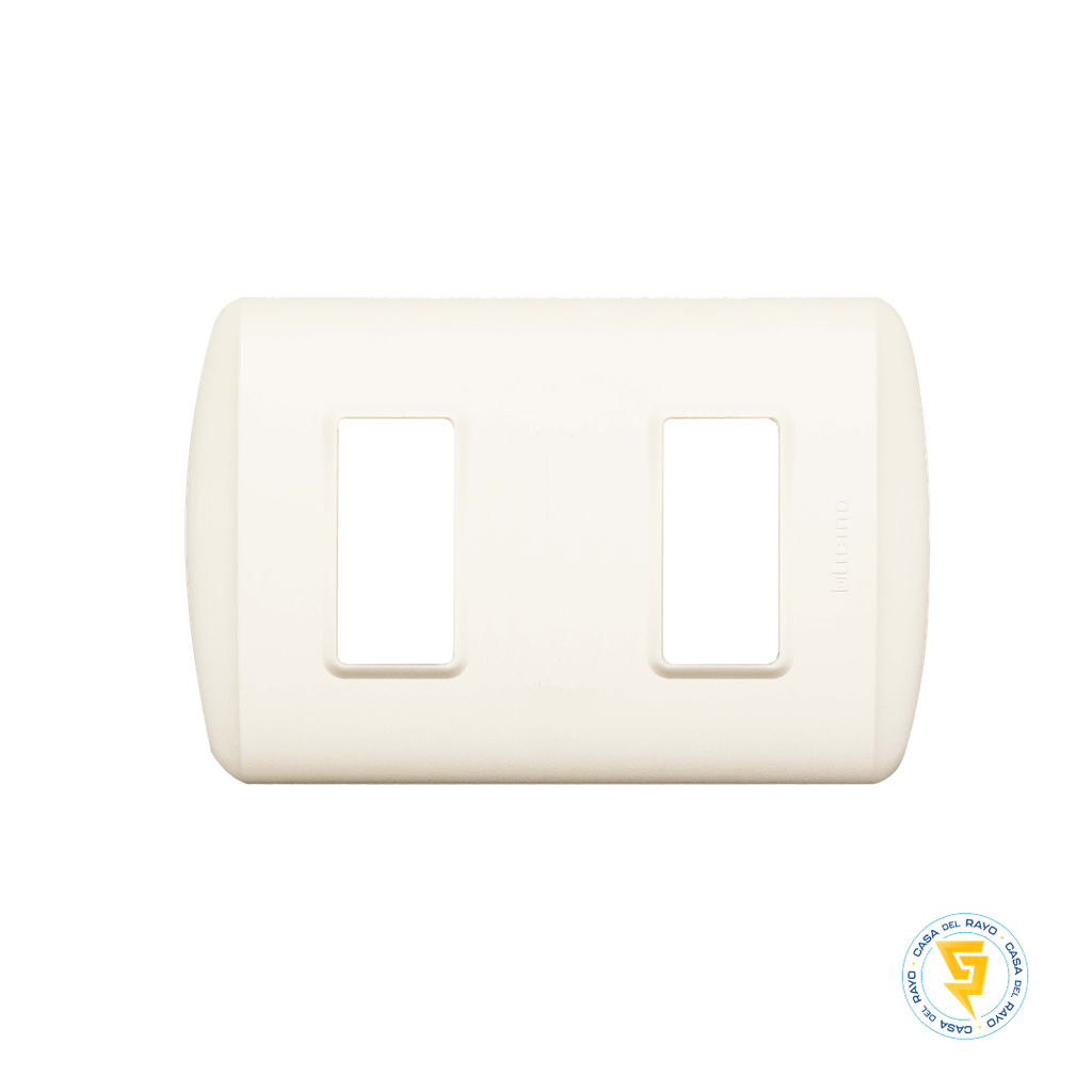 PLACA  2 MODULOS MODUS PLUS BLANCO BTICINO