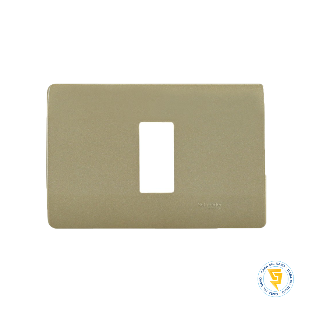 PLACA 1 MODULO GENESIS DORADO SCHNEIDER ELECTRIC