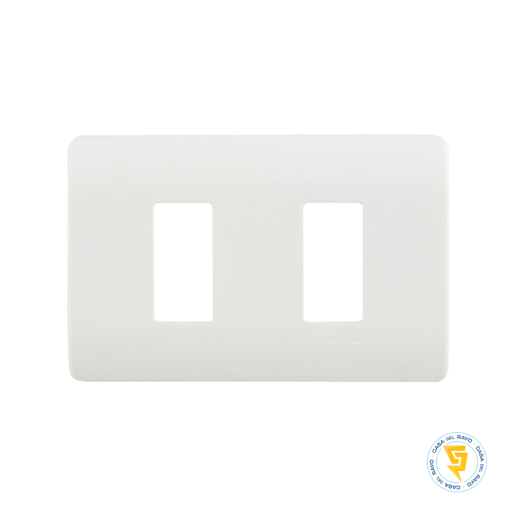 PLACA 2 MODULOS GENESIS BLANCO SCHNEIDER ELECTRIC