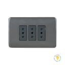 ENCHUFE TRIPLE 2P+T 10A GENESIS HUMO/NOIR SCHNEIDER ELECTRIC