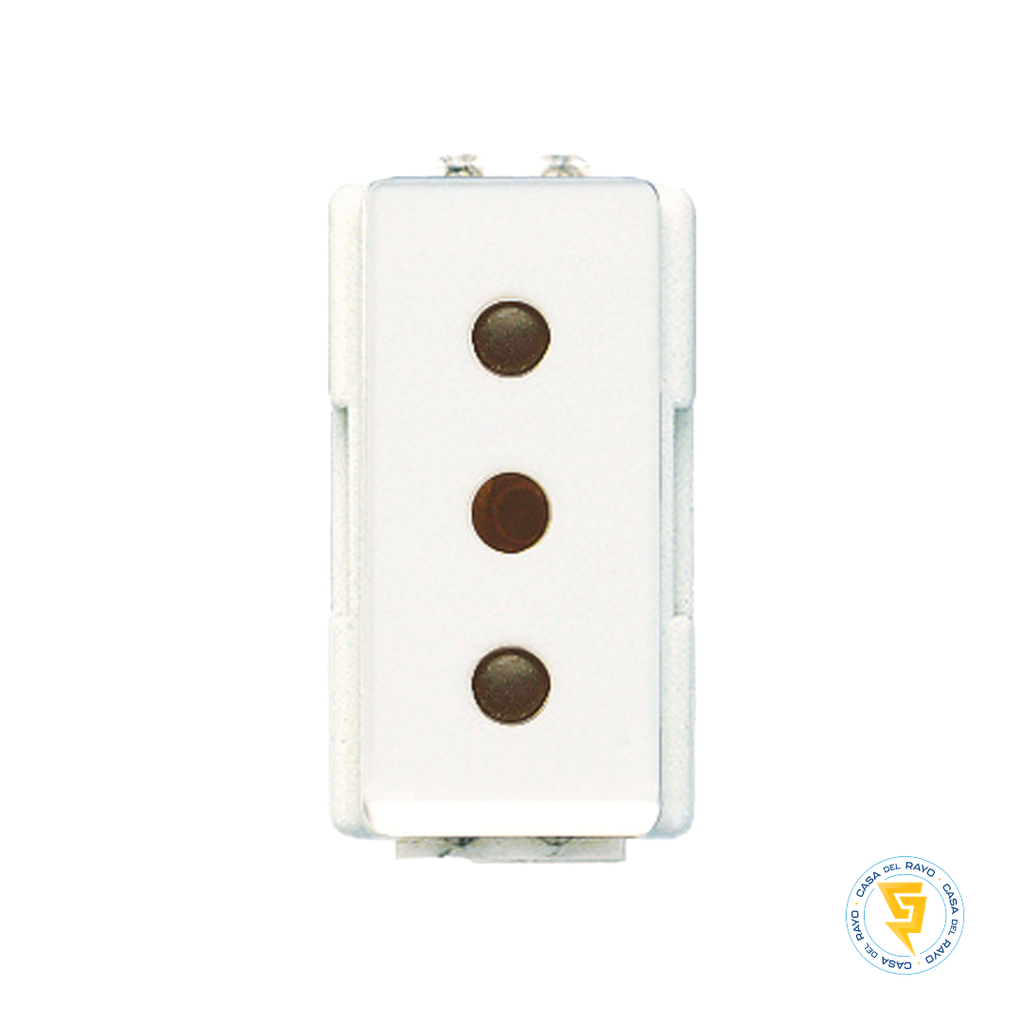 MODULO ENCHUFE  2P+T 10A MODUS PLUS COLOR BLANCO BTICINO