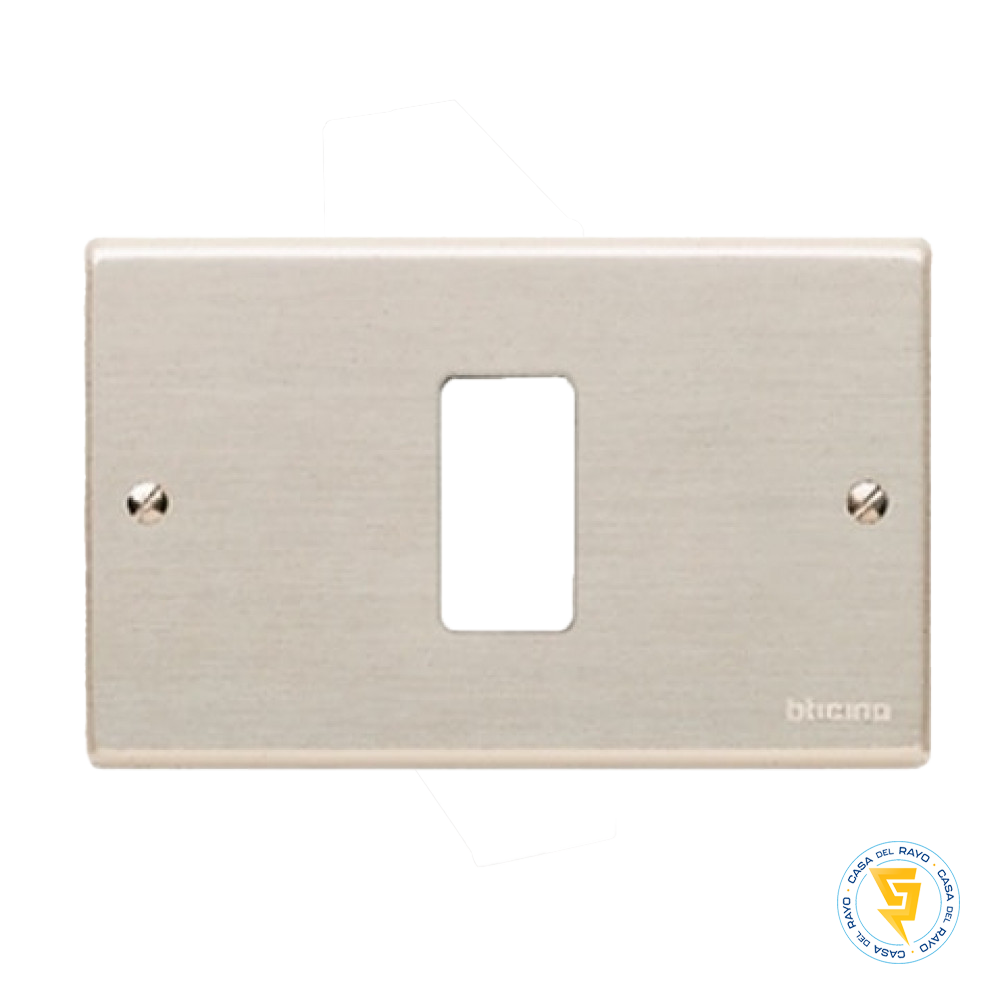 PLACA 1 MODULO MAGIC ALUMINIO OXIDAL BTICINO (SIN SOPORTE)