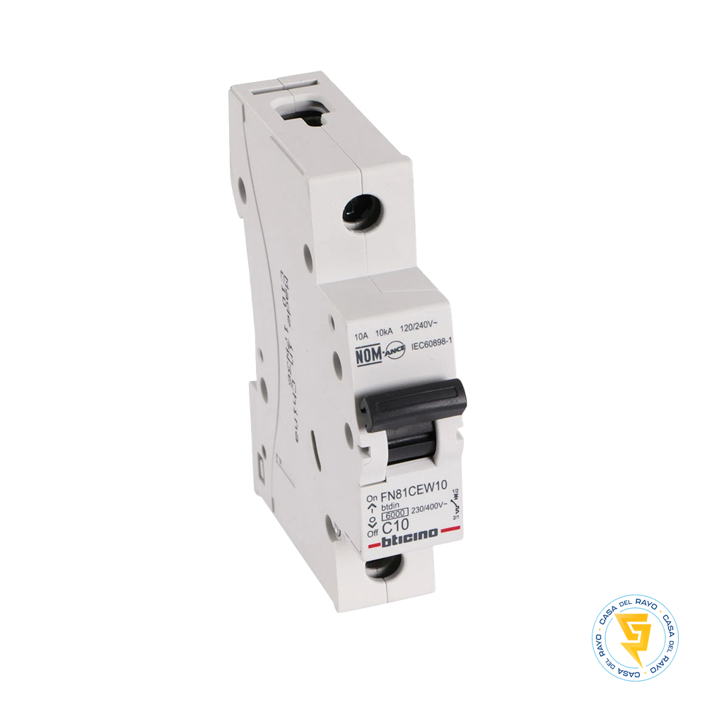AUTOMATICO MONOFASICO 1X10A BTICINO  / CURVA C - 6K