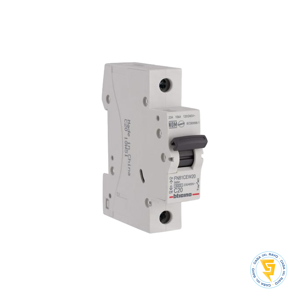 AUTOMATICO MONOFASICO 1X20A BTICINO  / CURVA C - 6K