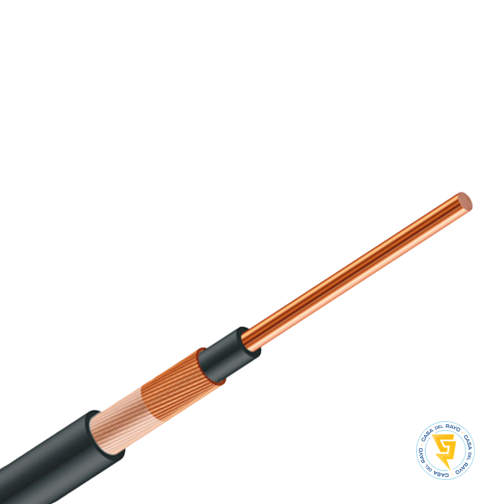 CABLE AÉREO CONCENTRICO 2X4MM NEGRO