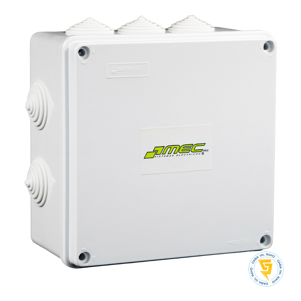 CAJA ESTANCA CUADRADA CON CONOS 150X150MM IP54 MEC LIBRE DE HALOGENO