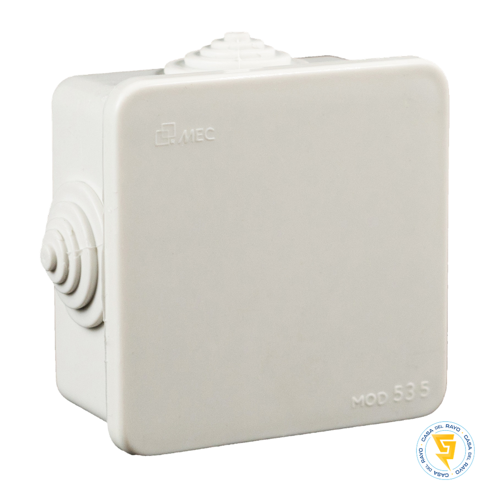 CAJA ESTANCA CUADRADA CON CONOS 70X70MM IP54 MEC LIBRE DE HALOGENO