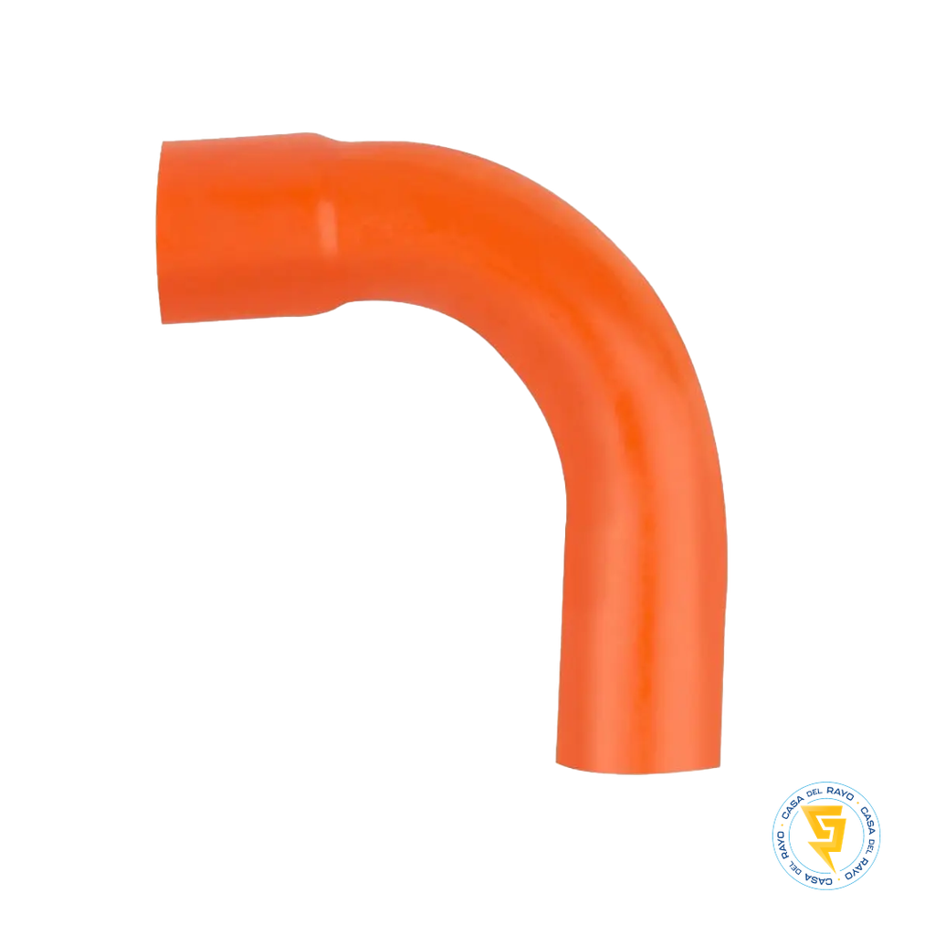 CURVA PVC 90° 50MM (1.1/2") NARANJO