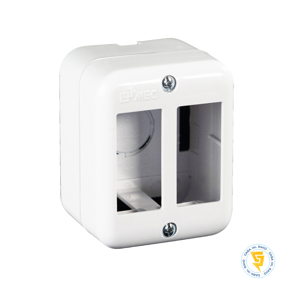 CASQUETE 2 MODULOS SOBREPUESTO ARIS BLANCO MEC