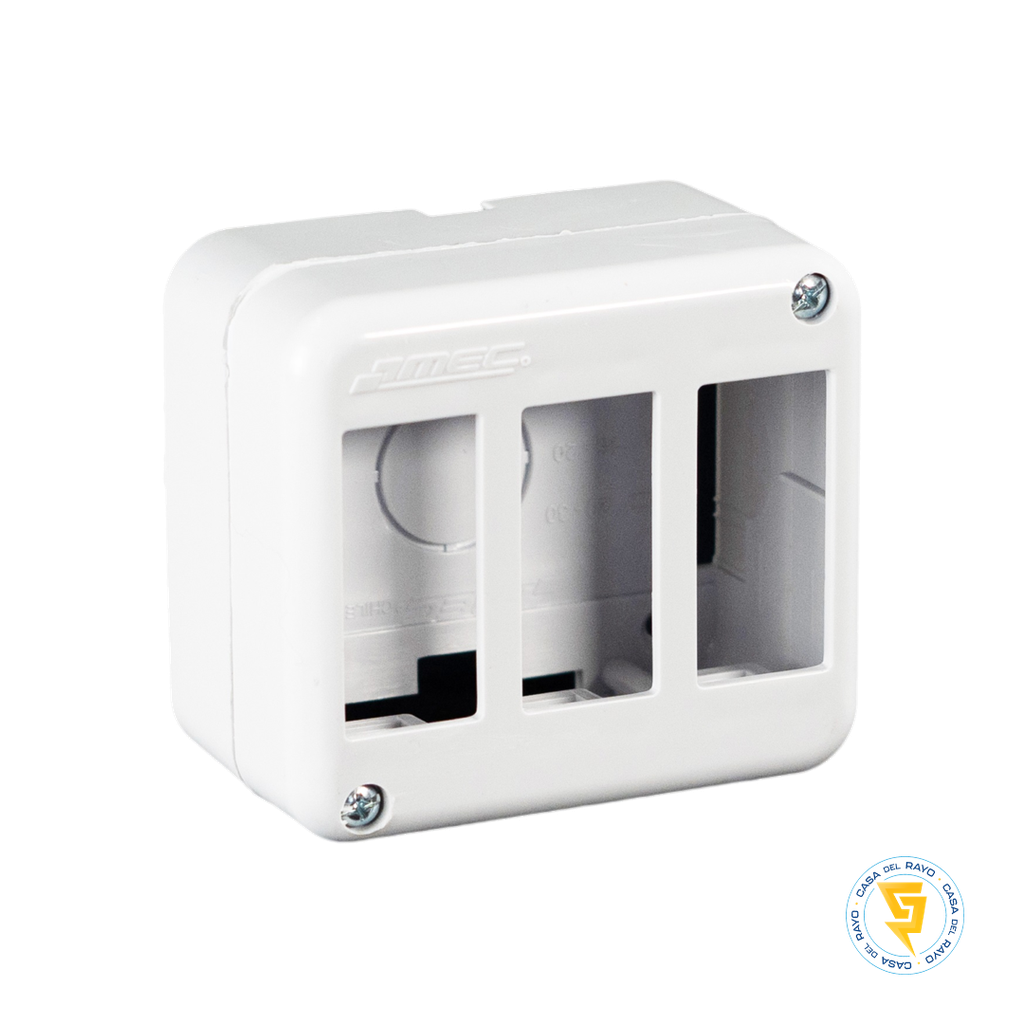 CASQUETE 3 MODULOS SOBREPUESTO ARIS BLANCO MEC