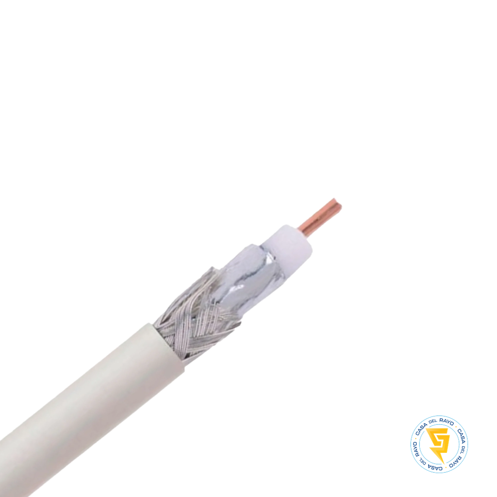 CABLE COAXIAL RG-6 TV BLANCO