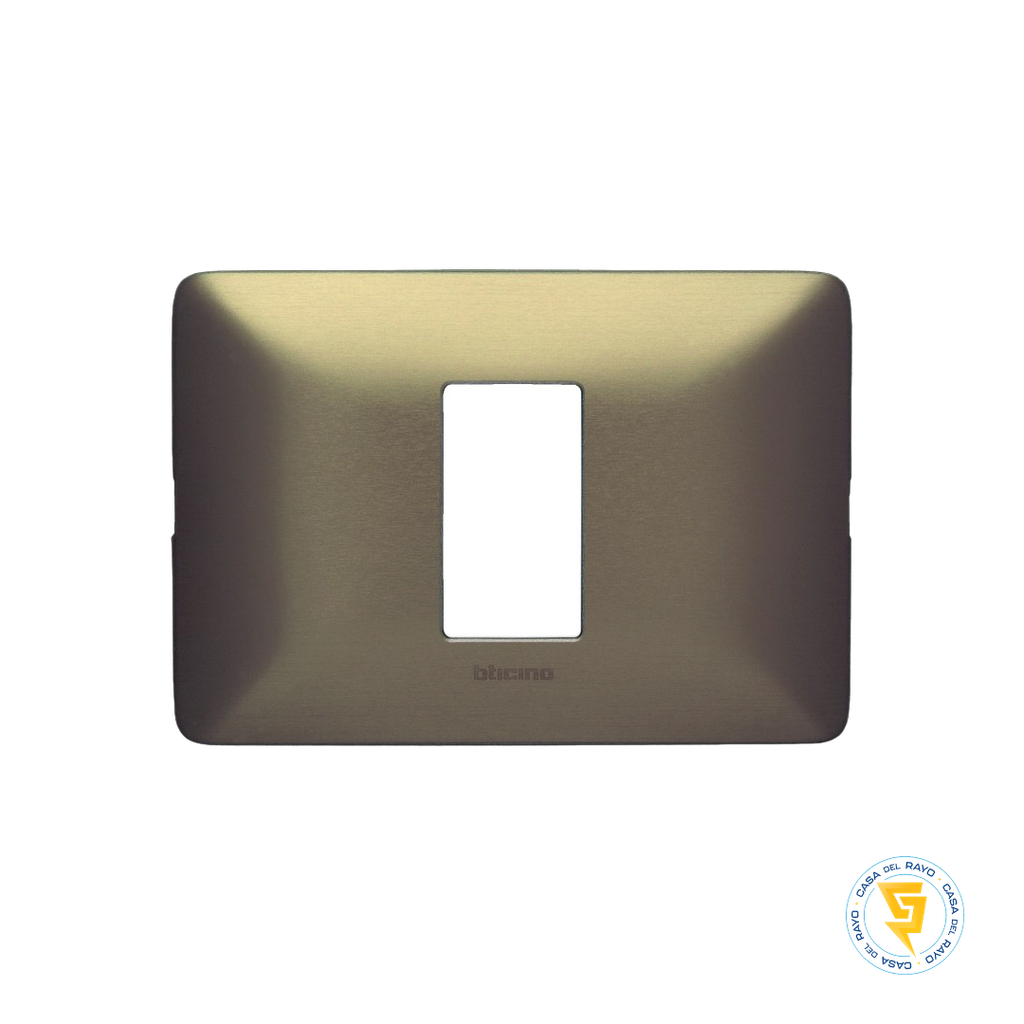 PLACA 1 MODULO MATIX TITANIO BTICINO (SIN SOPORTE)