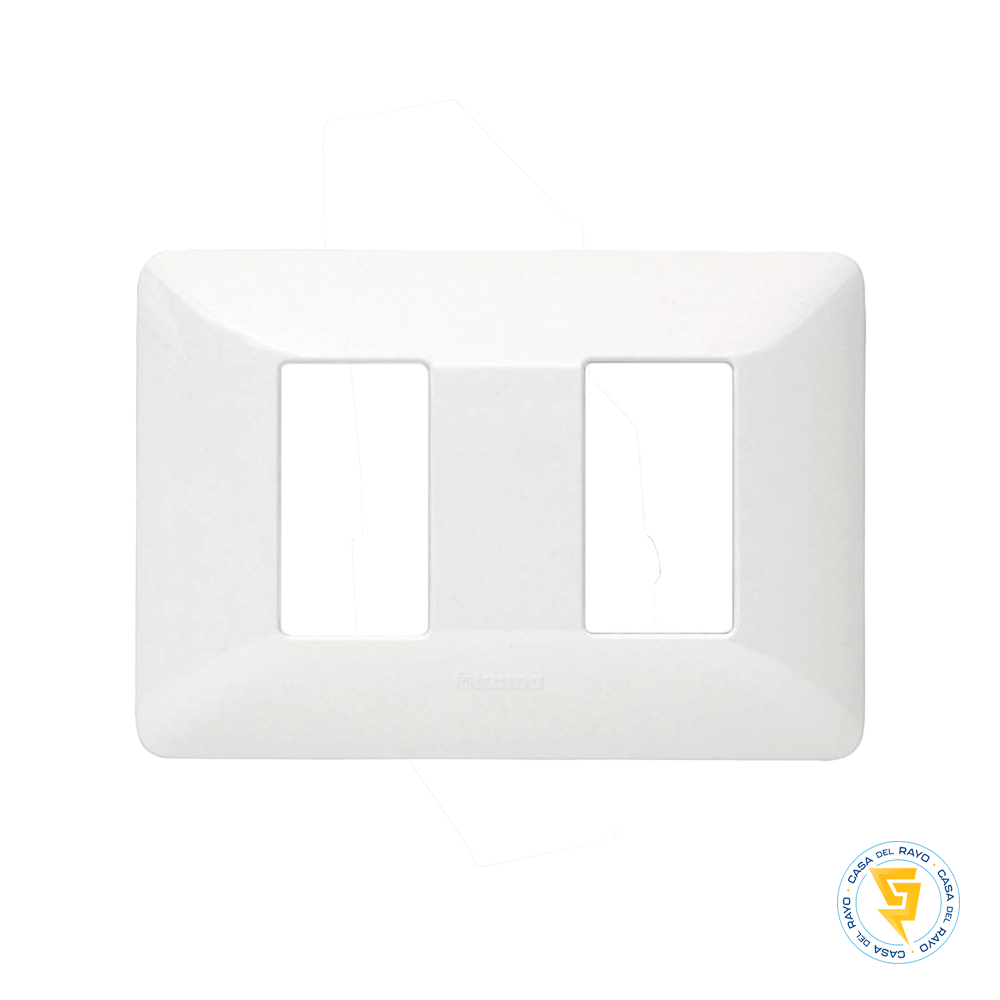 PLACA 2 MODULO MATIX BLANCO BTICINO (SIN SOPORTE)