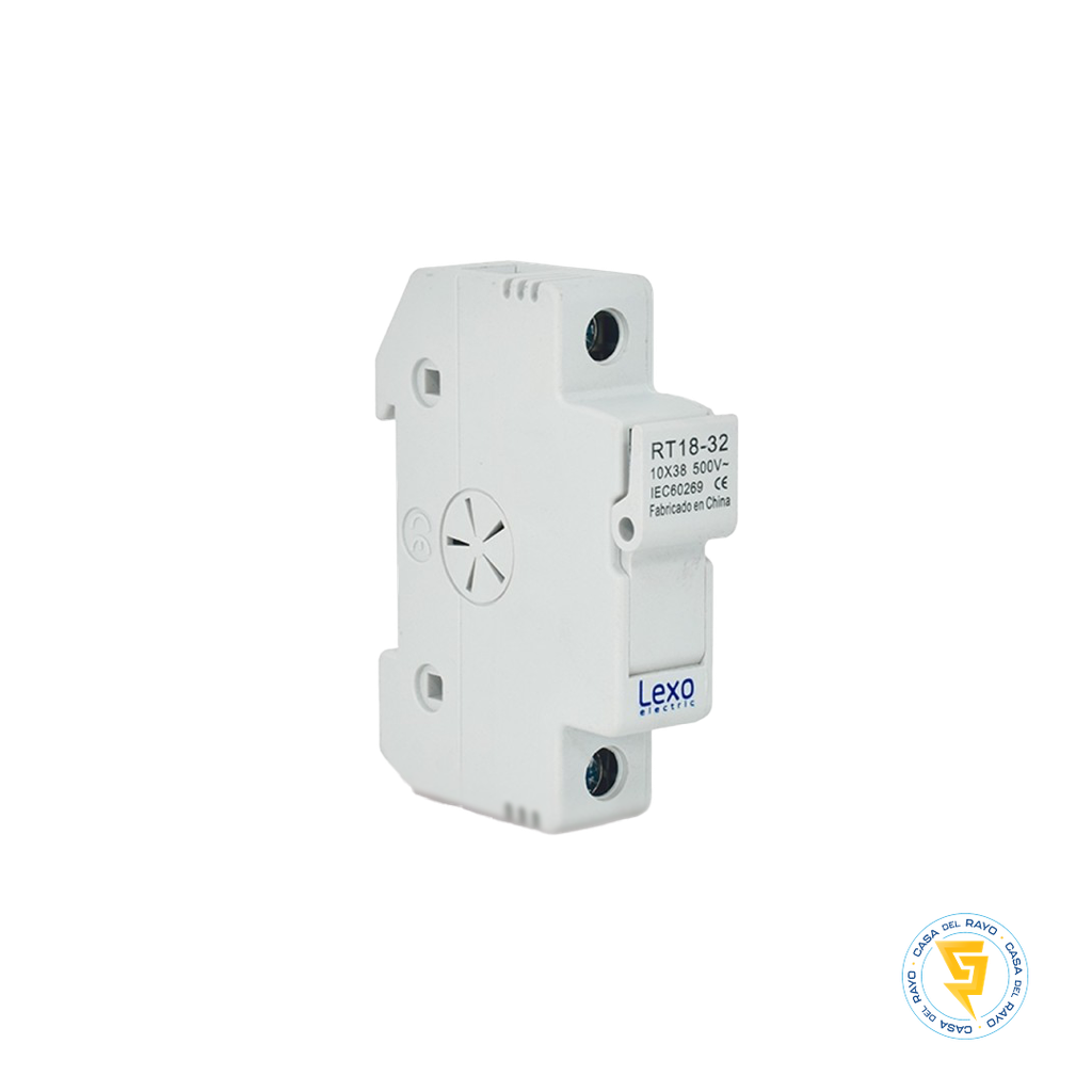 PORTAFUSIBLE RT 18-32 10X38 1POLO 220V LEXO