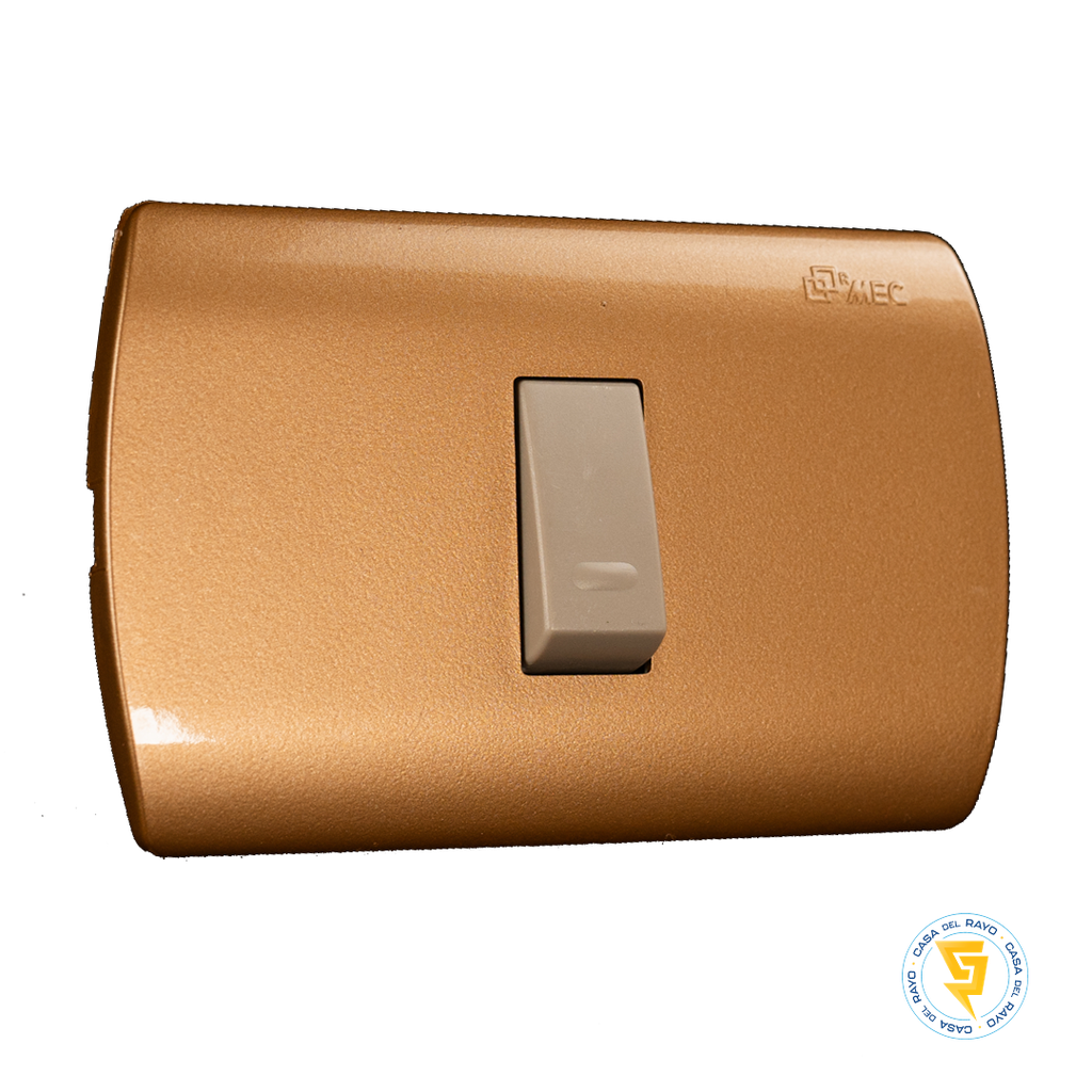 INTERRUPTOR 9/24 EMBUTIDO ARIS DORADO MEC