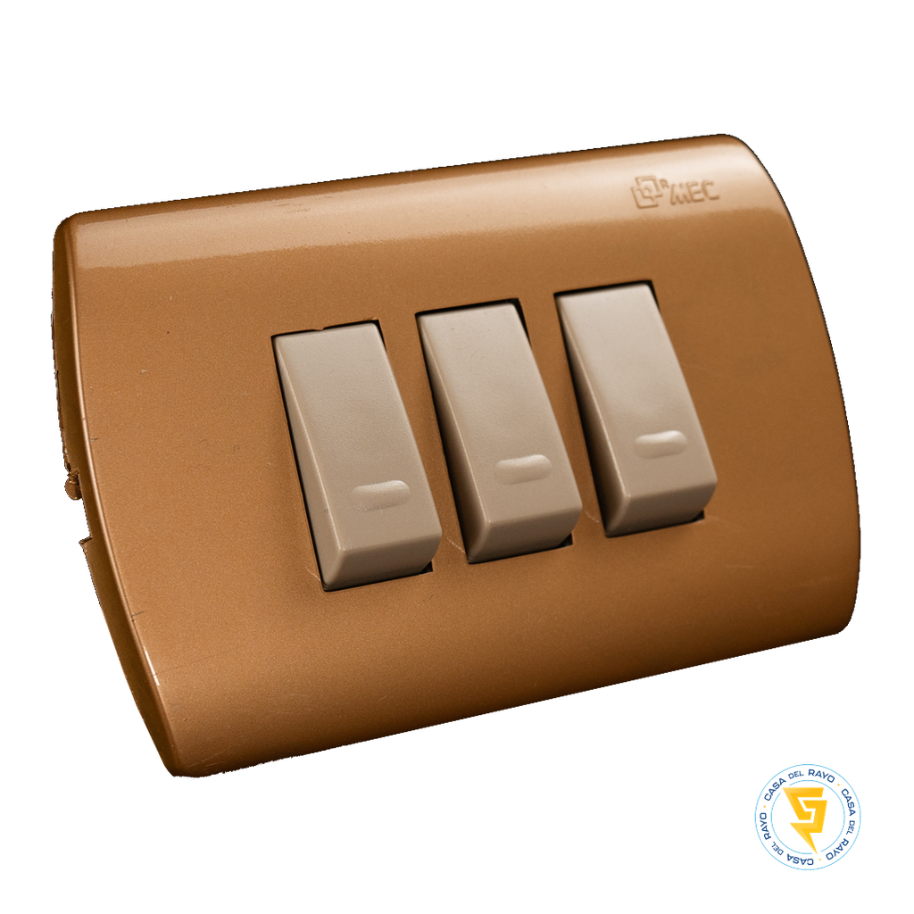 INTERRUPTOR 9/32 EMBUTIDO ARIS DORADO MEC