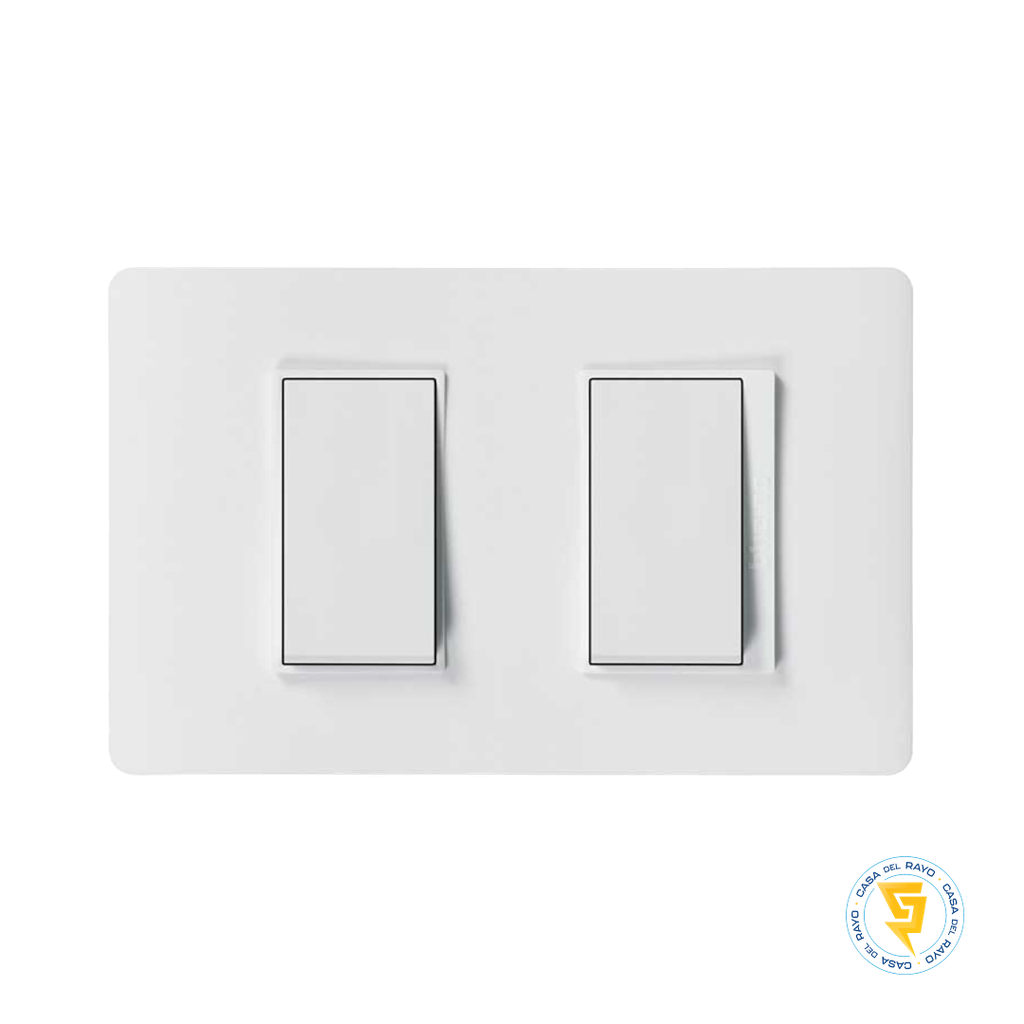 INTERRUPTOR DOBLE 9/15 LUZICA BLANCO BTICINO