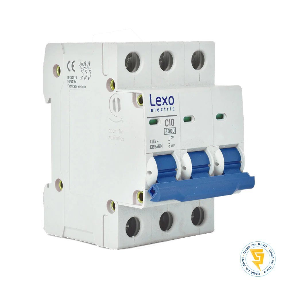 AUTOMATICO TRIFASICO 3X10A LEXO CURVA C 6KA