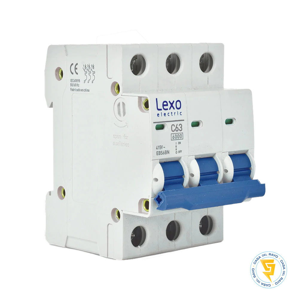 AUTOMATICO TRIFASICO 3X63A LEXO CURVA C 6KA