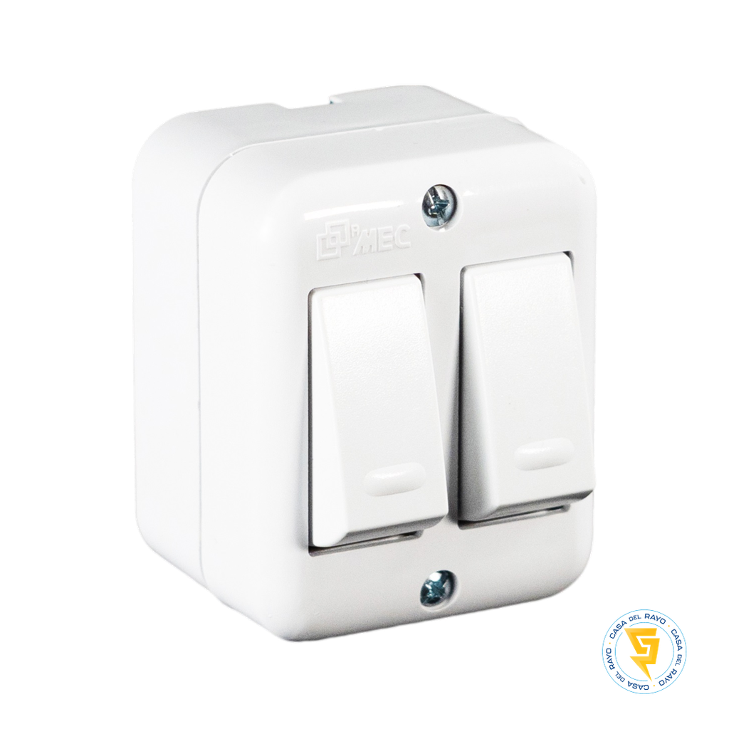 INTERRUPTOR 9/15 SOBREPUESTO ARIS BLANCO MEC
