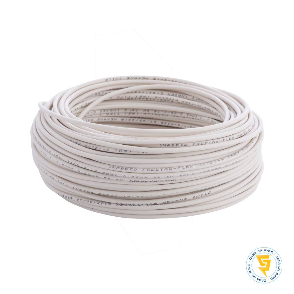 ROLLO CABLE THHN 12AWG BLANCO (3.31mm)