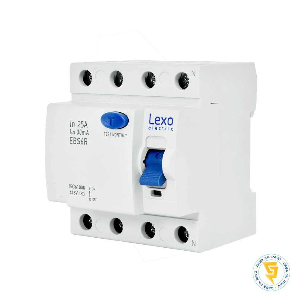 INTERRUPTOR DIFERENCIAL TRIFASICO 4P 25A 30MA LEXO